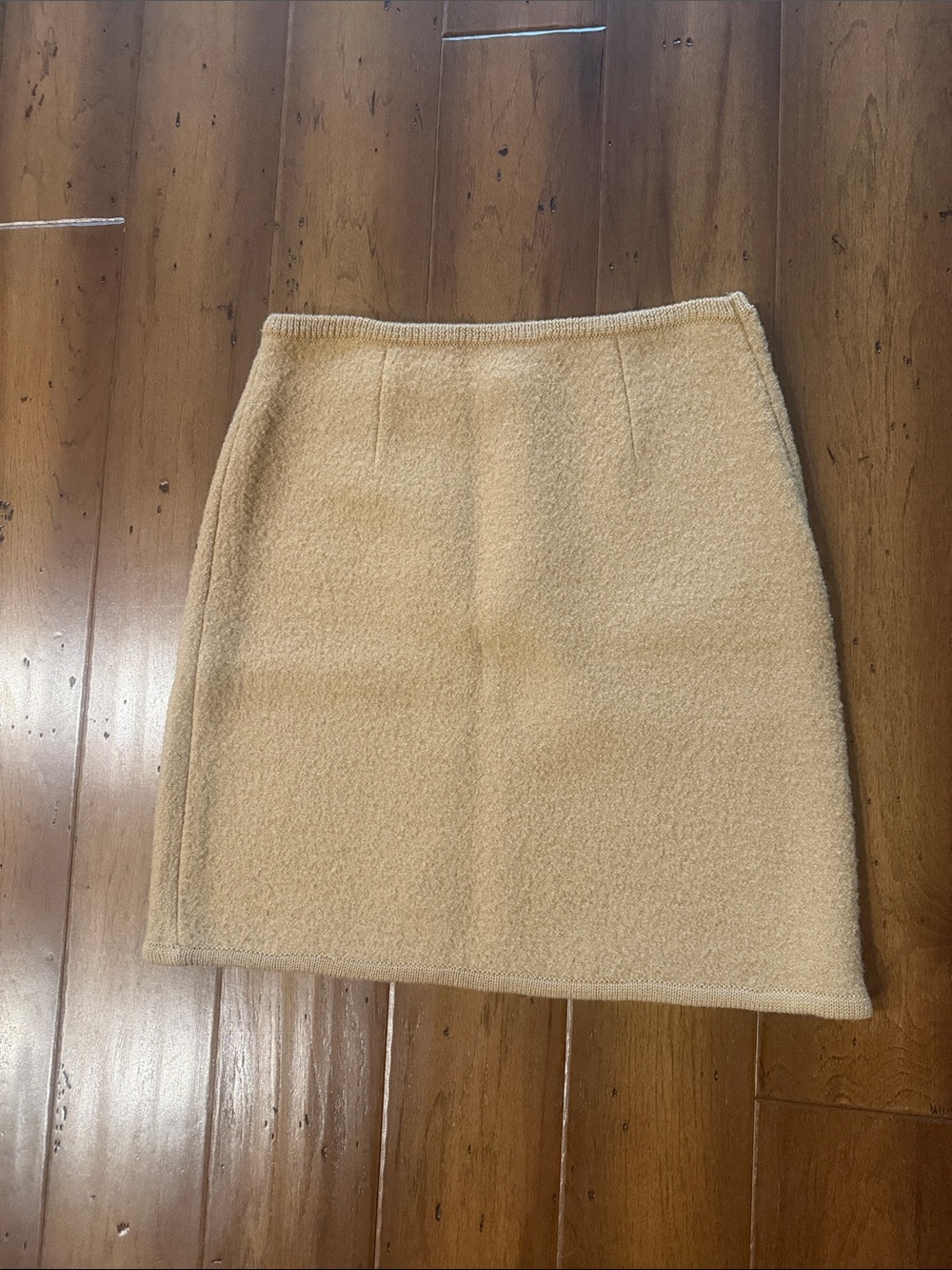 Petite Sophisticate Cream Bouclé Pencil Skirt